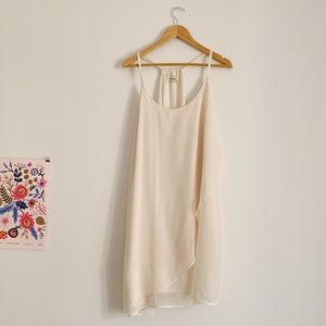 White flowing tank dress